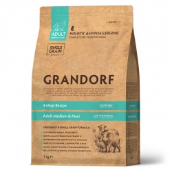 GRANDORF Probiotic сухой корм для собак средних и крупных пород, 4 мяса
