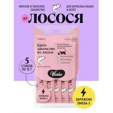 Крем-лакомство для кошек и котят Вивидус лосось, стики