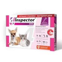 Инспектор Mini для кошек и собак 0,5-2 кг, 3 пипетки