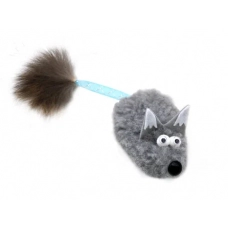GoSi Игрушка для кошек лисичка-пищалка, серая
