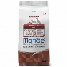 Monge Dog Monoprotein корм для собак всех пород ягненок с рисом и картофелем 2,5 кг+В ПОДАРОК беззерн.корм для собак из анчоуса 2,5 кг