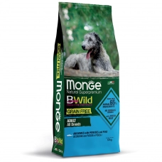 Monge Dog BWild GRAIN FREE беззерновой корм из анчоуса с картофелем для собак всех пород