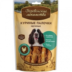 Деревенские лакомства. Куриные палочки крученые для собак 100 гр.