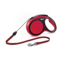 FLEXI New Comfort M Cord 5 m Поводок-рулетка, трос, черный/красный, до 20 кг