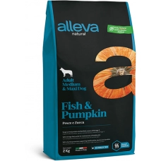 Сухой корм для взрослых собак средних и крупных пород Alleva Natural Fish & Pumpkin Medium/Maxi