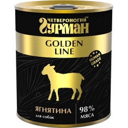 Четвероногий гурман Golden Line консервы для собак с ягненком в желе