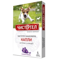 ЧИСТОТЕЛ Максимум Капли от блох для собак 1мл №4