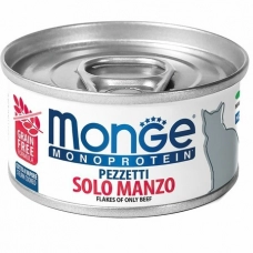 Monge Cat Monoprotein мясные хлопья для кошек из мяса говядины 80г