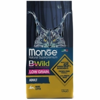 Monge Cat BWild LOW GRAIN низкозерновой корм из мяса зайца для взрослых кошек 1,5 кг