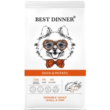 Best Dinner Sensible Small&Mini сухой корм для собак мел. пород Утка и картофель