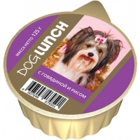 Dog Lunch консервы для собак крем-суфле Говядина с рисом