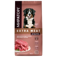 Мираторг EXTRA MEAT сухой корм для взр. собак кр. пород с Говядиной Black Angus