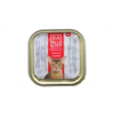 Паштет для кошек ФАРШ с рыбой, 100 гр