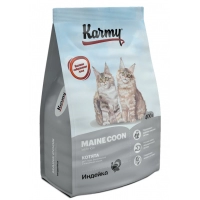 Karmy Maine Coon Kitten сухой корм для котят, беременных и кормящих кошек породы Мейн-кун с индейкой