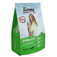Karmy Sterilized сухой корм для стерилизованных кошек и кастрированных котов с лососем